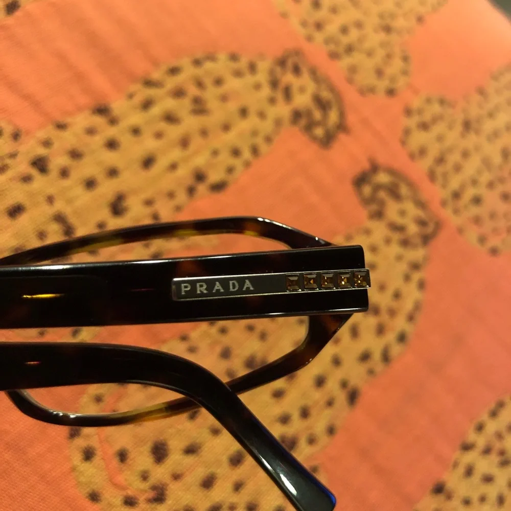 Prada Black Rectangular Optical Glasses